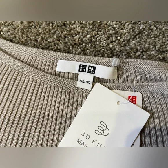 Uniqlo Size XXL Women's Ribbed Sweater - Light Taupe - Picture 2 of 11